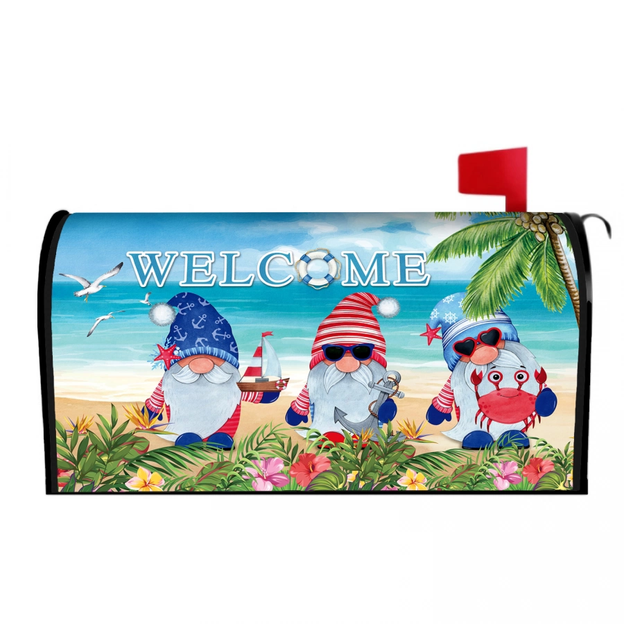 Summer Beach Mailbox Cover